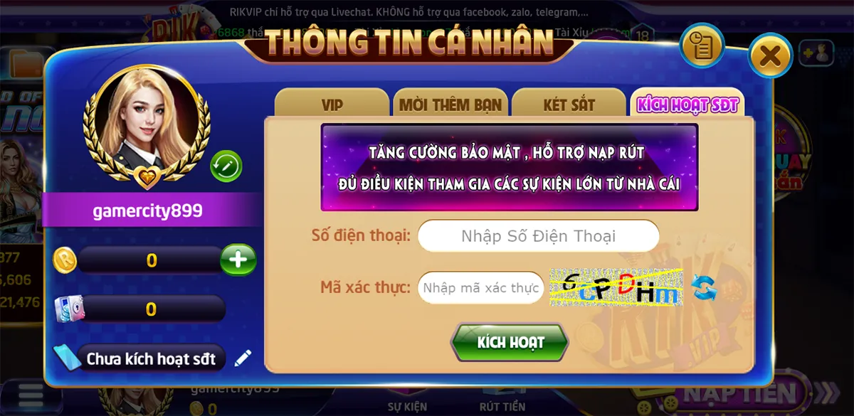 Hệ thống bảo mật cao cấp tại Rik Vip