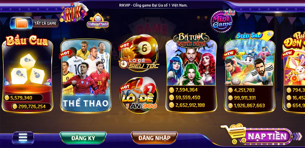 Liên hệ qua email, tin nhắn với Rikvip