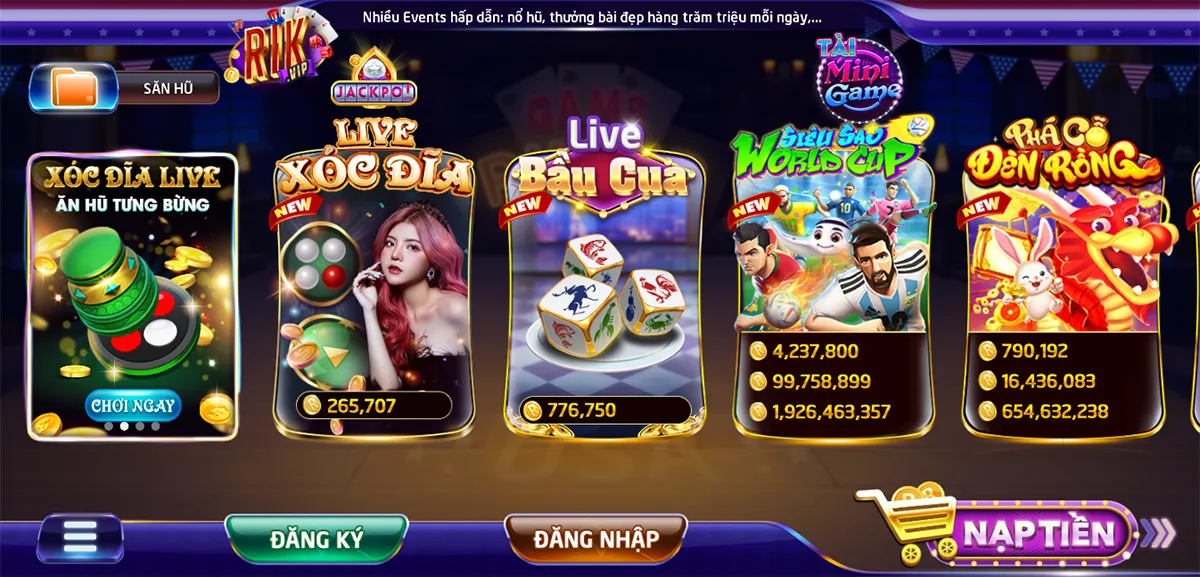 Game Slots thú vị tại Rik Vip