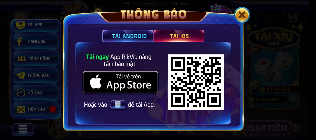 tải app rikvip IOS