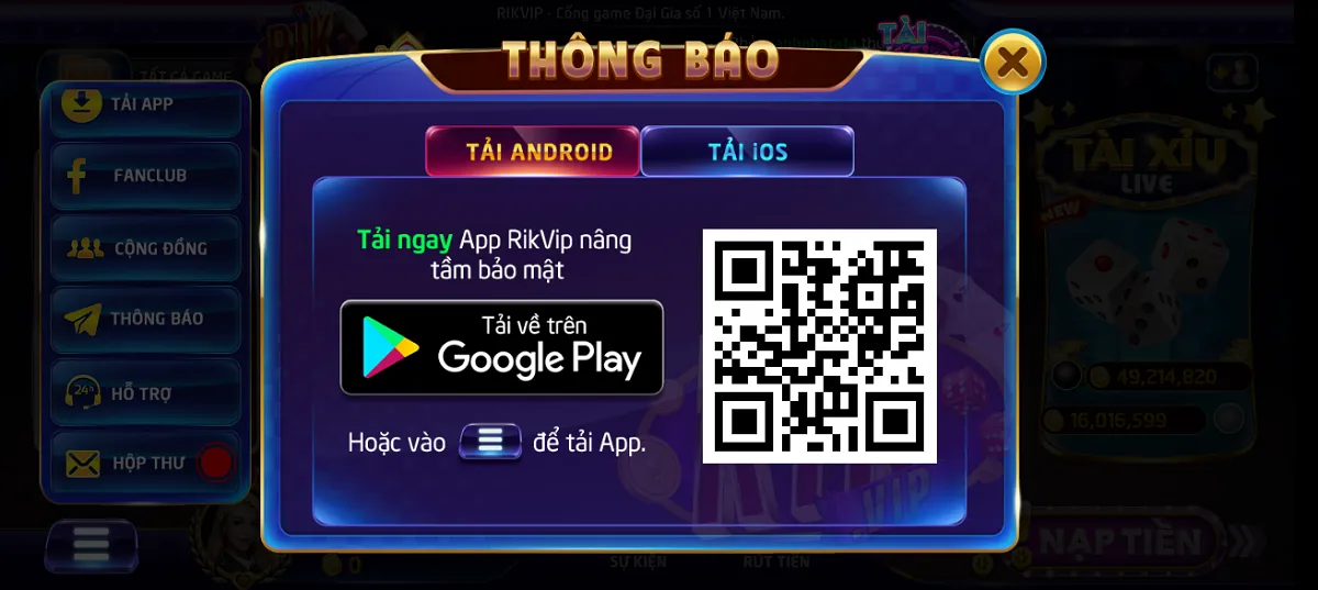 tải app Rikvip android