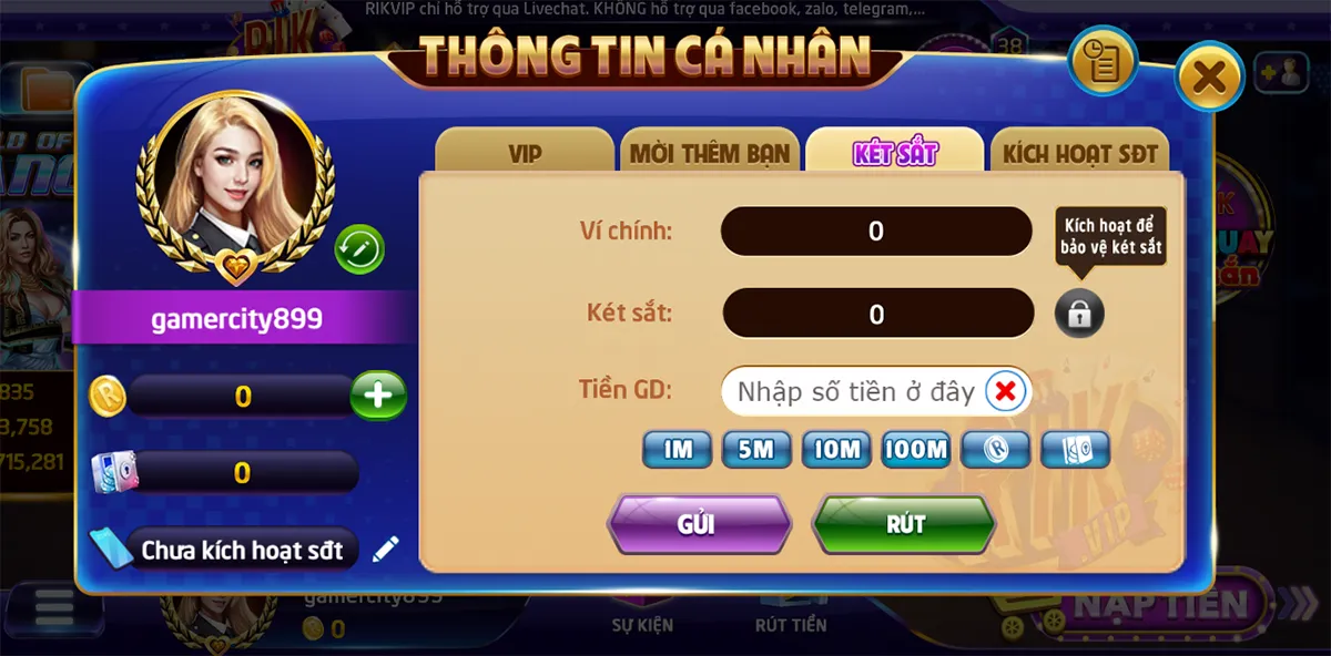 bảo mật thông tin cá nhân sau khi đăng ký rikvip