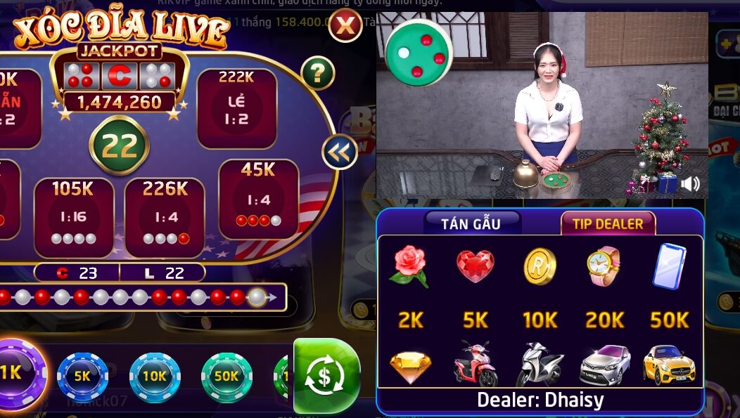 Cược xóc đĩa livestream Rik vip với dealer chuyên nghiệp