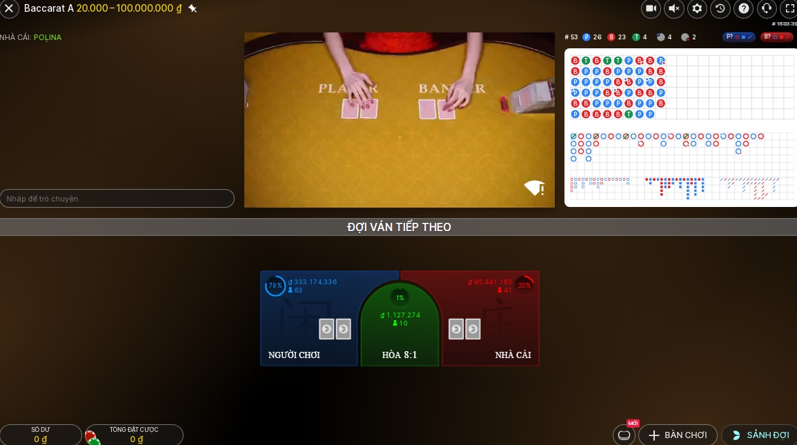 Cược Baccarat ở casino Rikvip đăng nhập