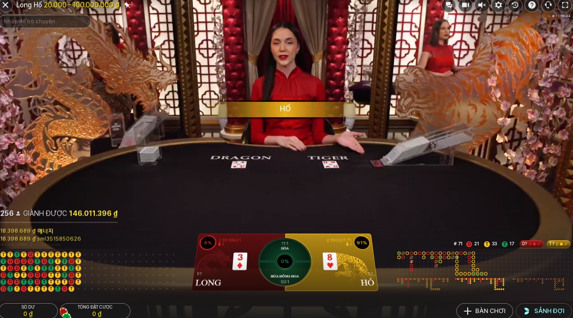 luật cược game Long hổ tại casino play Rikvip