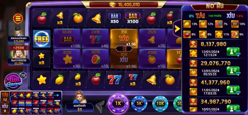 Thưởng Jackpot xèng hoa quả tải Rikvip