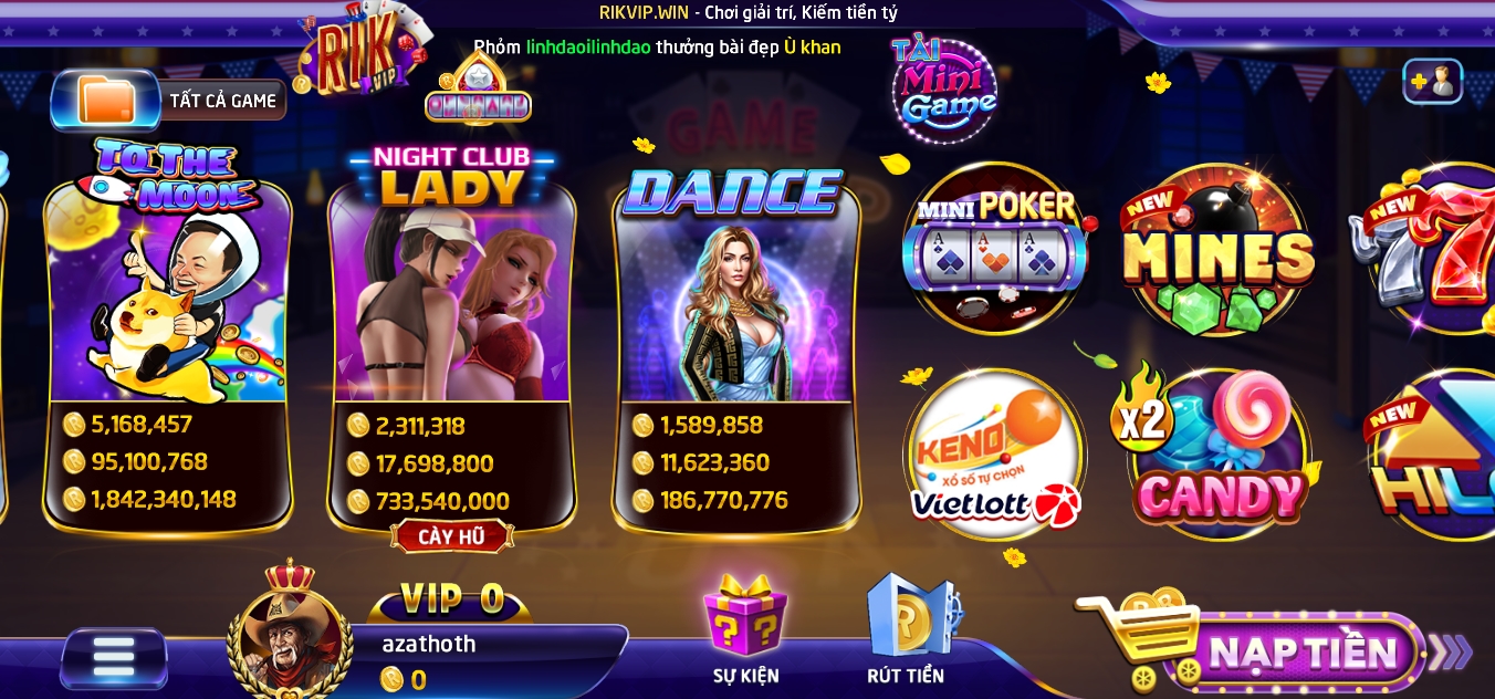 Hướng dẫn đăng ký Rikvip  tham gia săn hũ World of dance