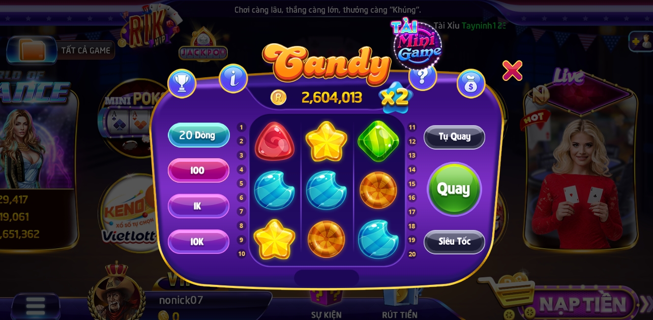 Sơ lược về game mini Candy của Rik vip 