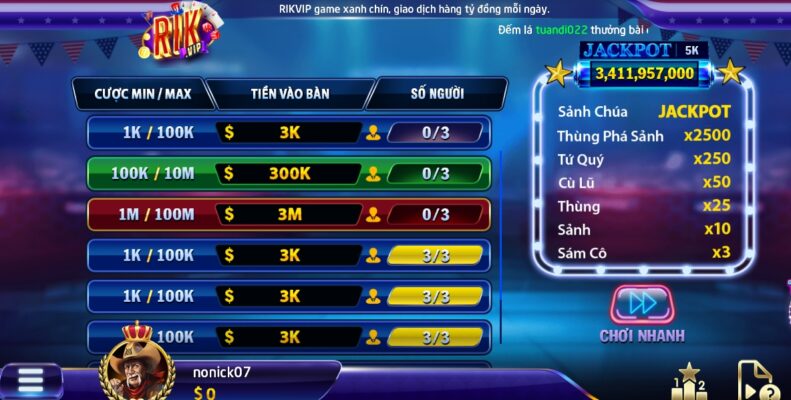 Cách chơi bài Stud Poker tại play Rikvip