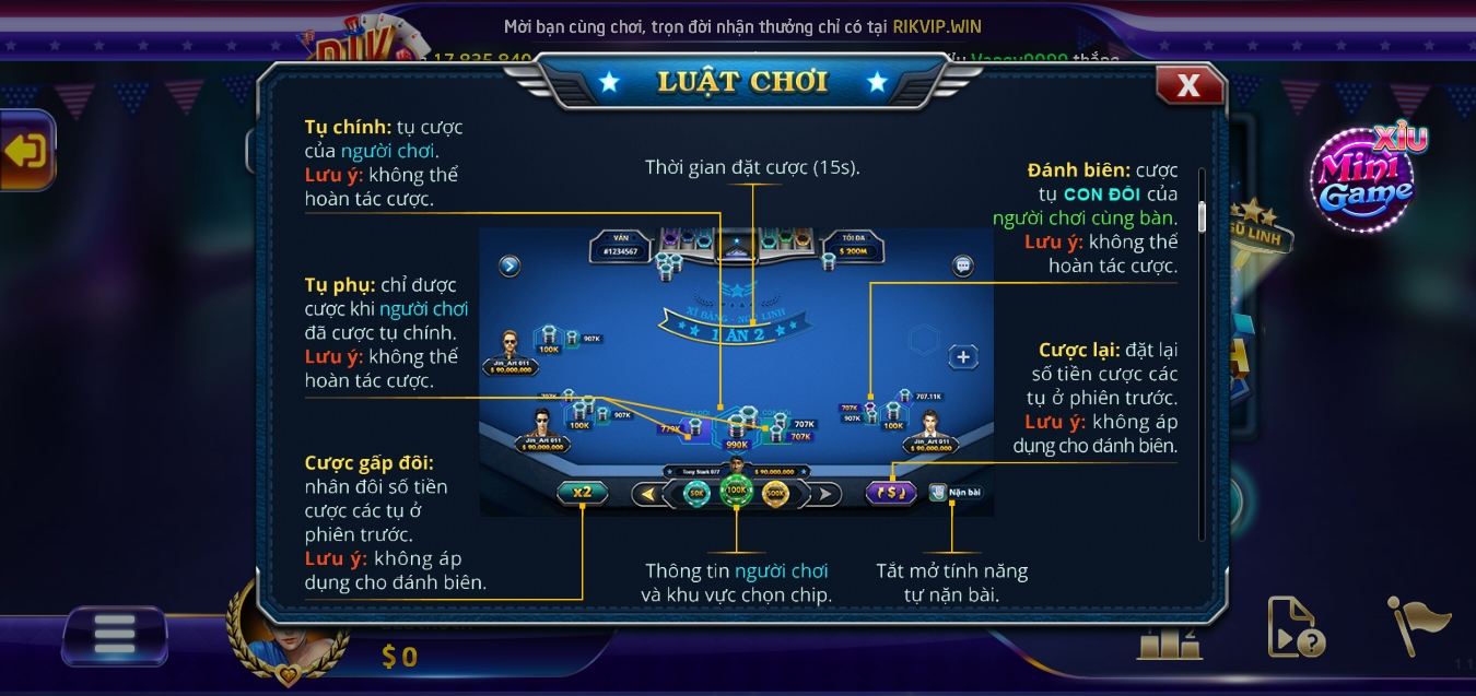 các nhóm bài xì dách và mức thưởng ở play Rikvip