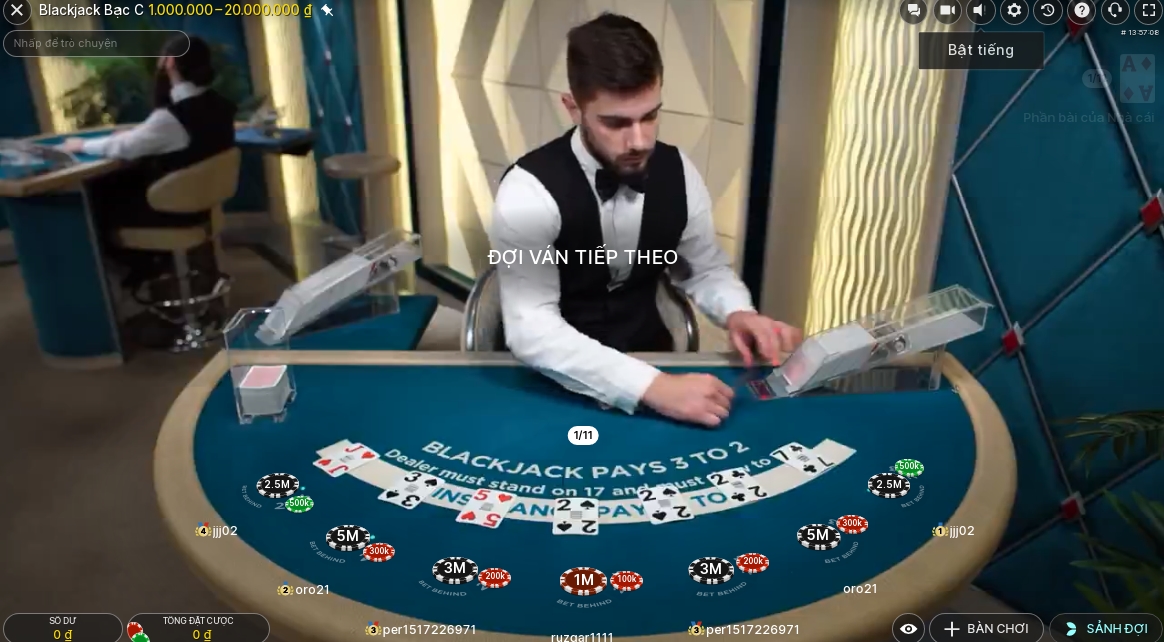 Trải nghiệm livestream thực tế khi chơi Blackjack Rik vip
