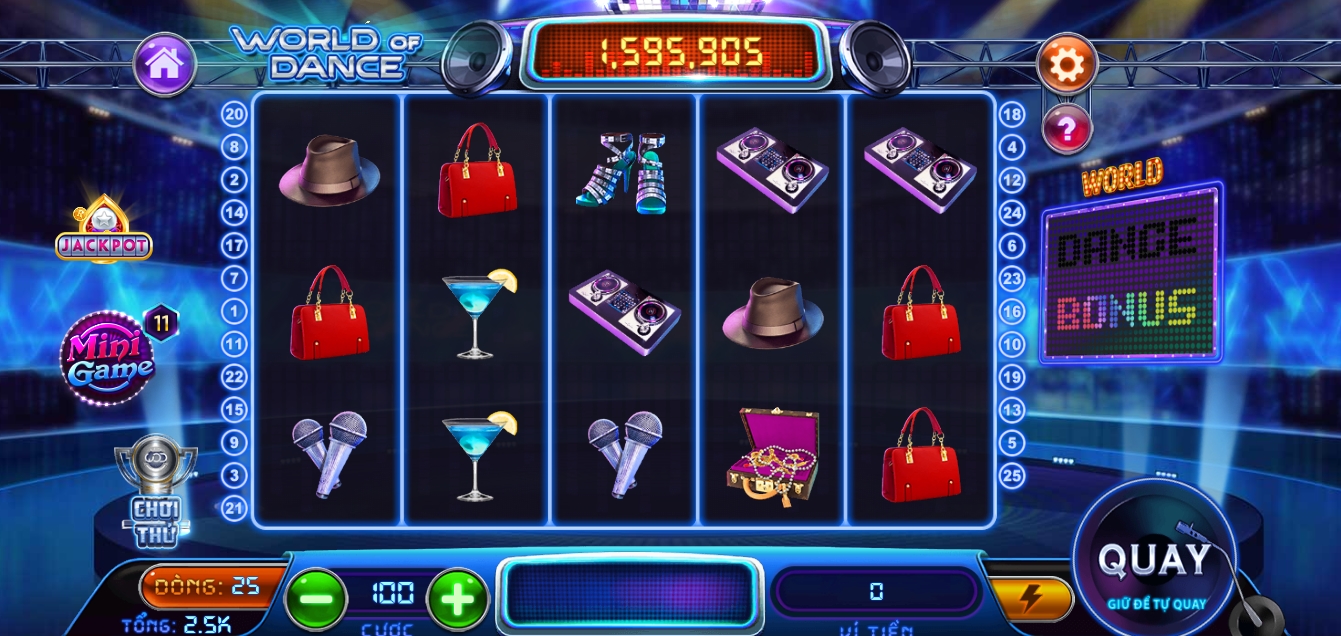 thông tin quay hũ World of dance tại play Rikvip