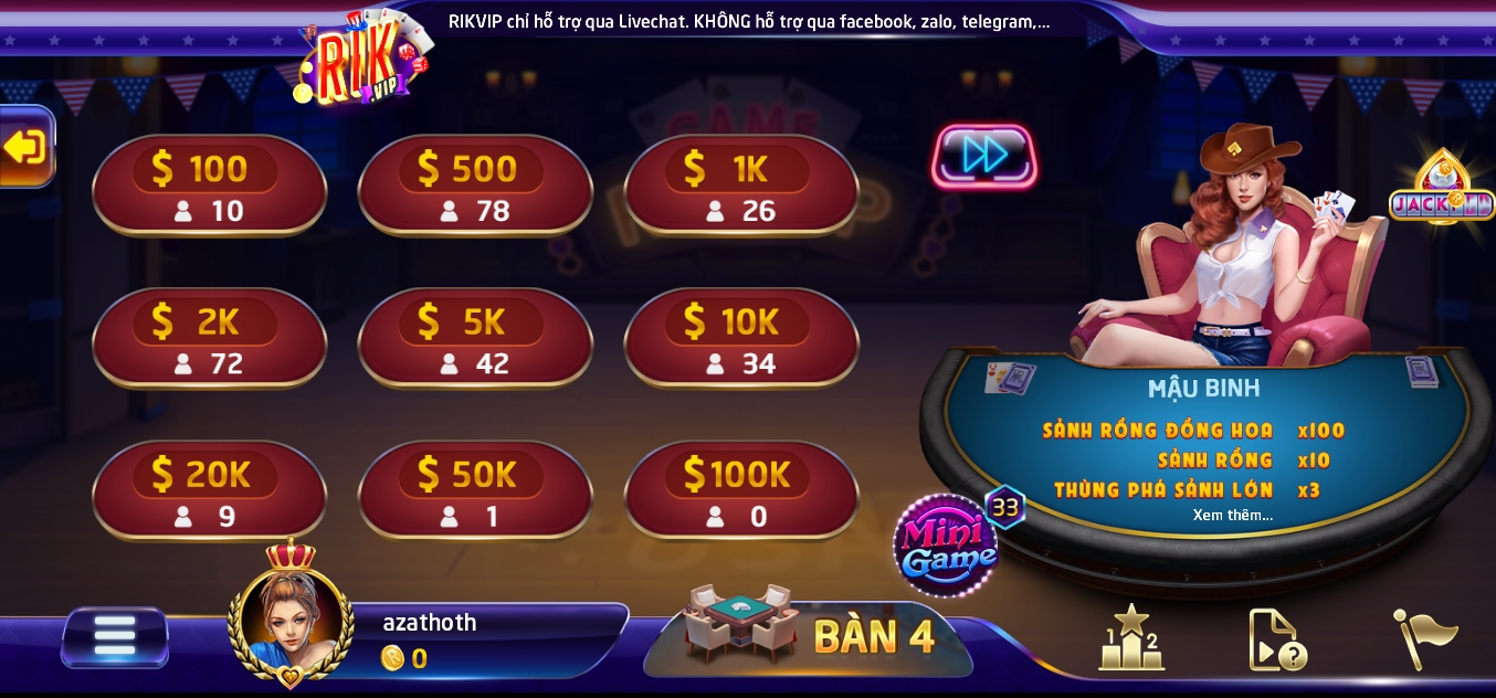Chi tiết luật chơi game bài Mậu binh từ địa chỉ tải Rikvip
