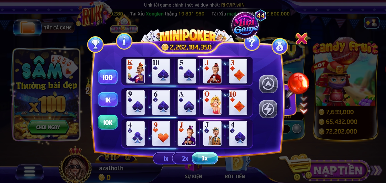 Một số yếu tố giúp cược chuẩn Mini Poker Rik vip