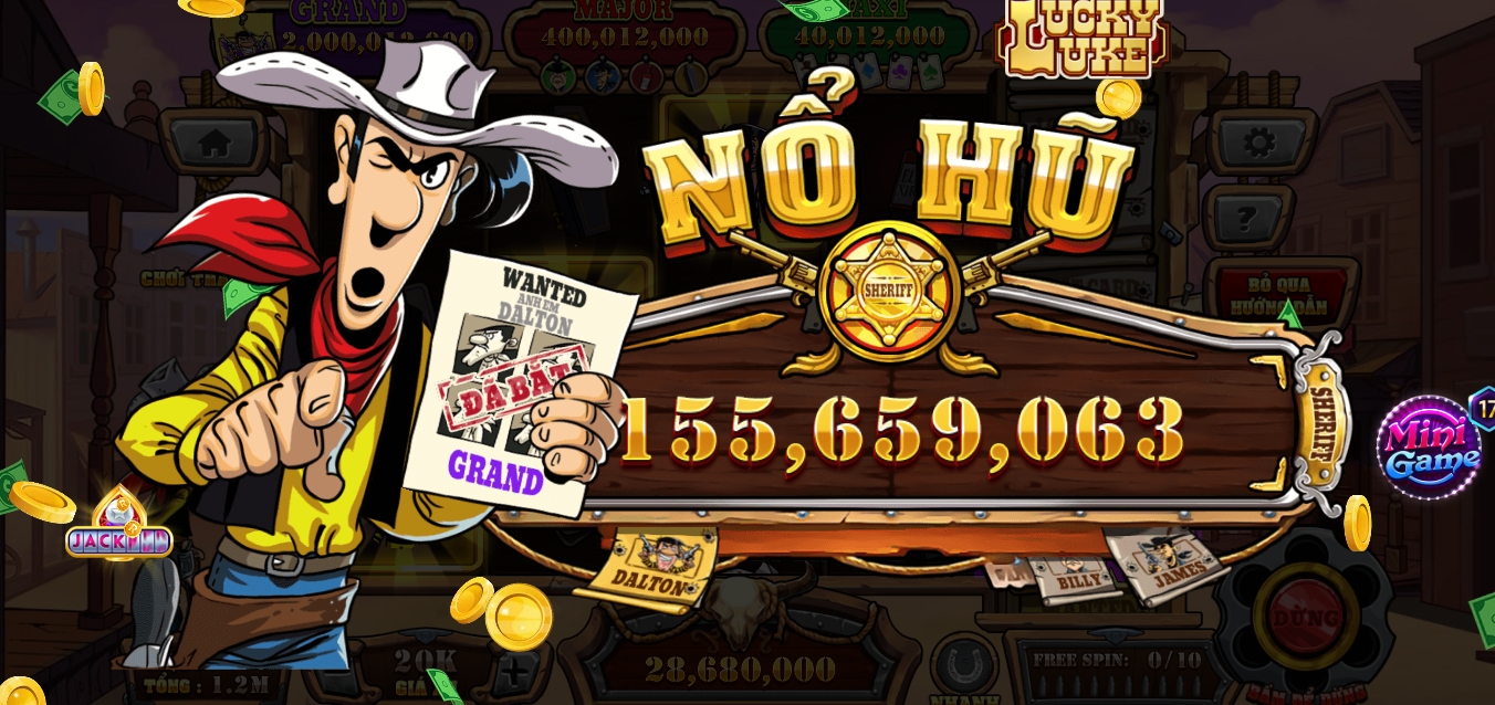 Chú ý hay giúp game thủ săn hũ Lucky luke Rik vip