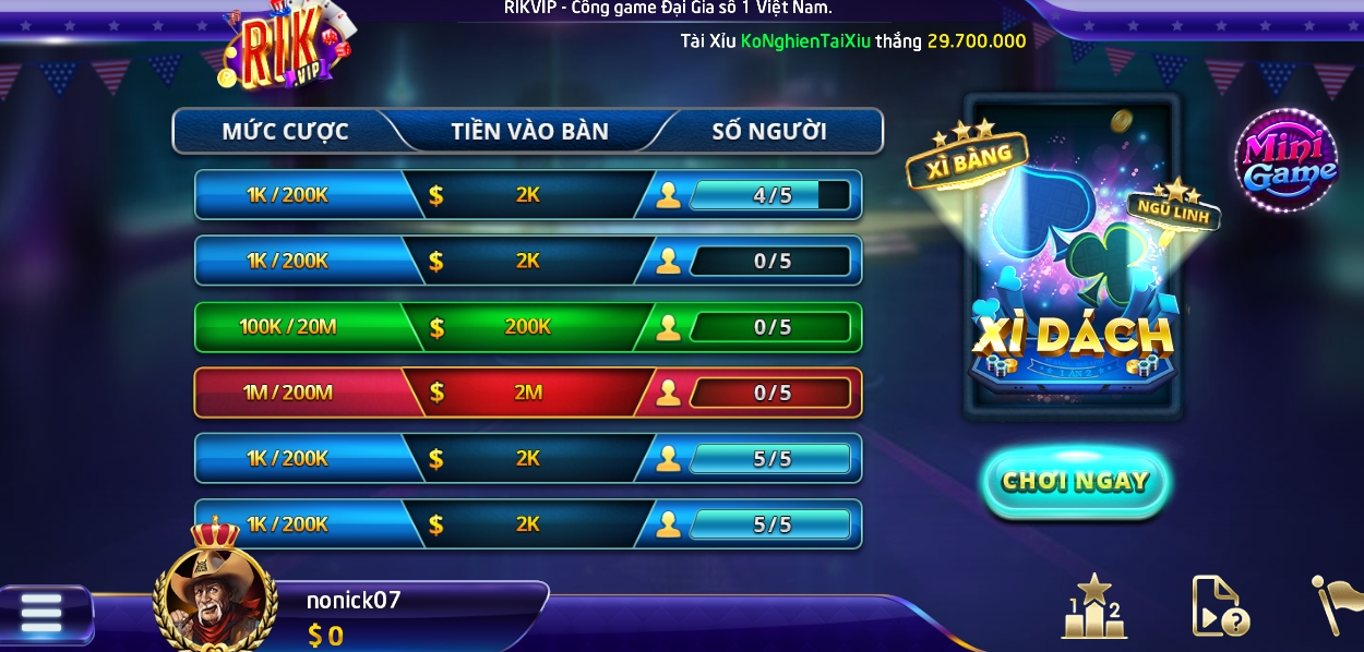 Tham khảo luật chơi xì dách tại play Rikvip