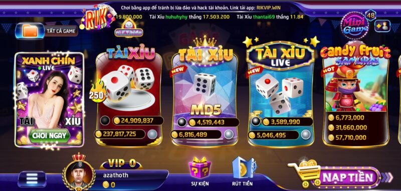 Tổng quan về game Tài xỉu MD5 Rik vip
