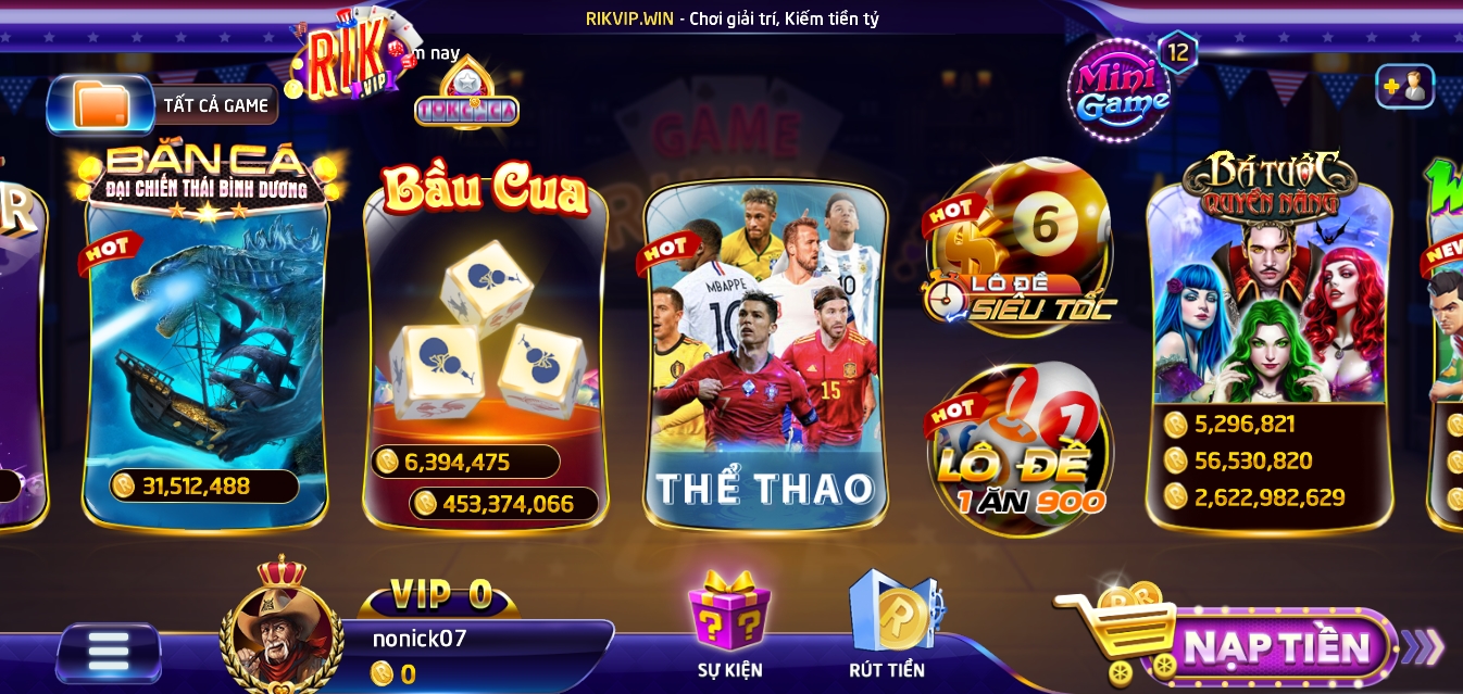 Hướng dẫn cách thức tham gia chơi game thể thao tại Rikvip