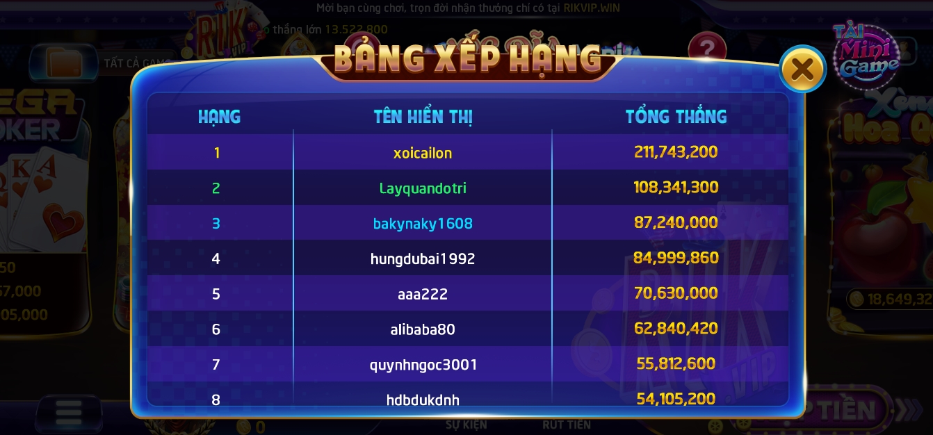 Các bước tải Rikvip đơn giản vào cược game xóc đĩa