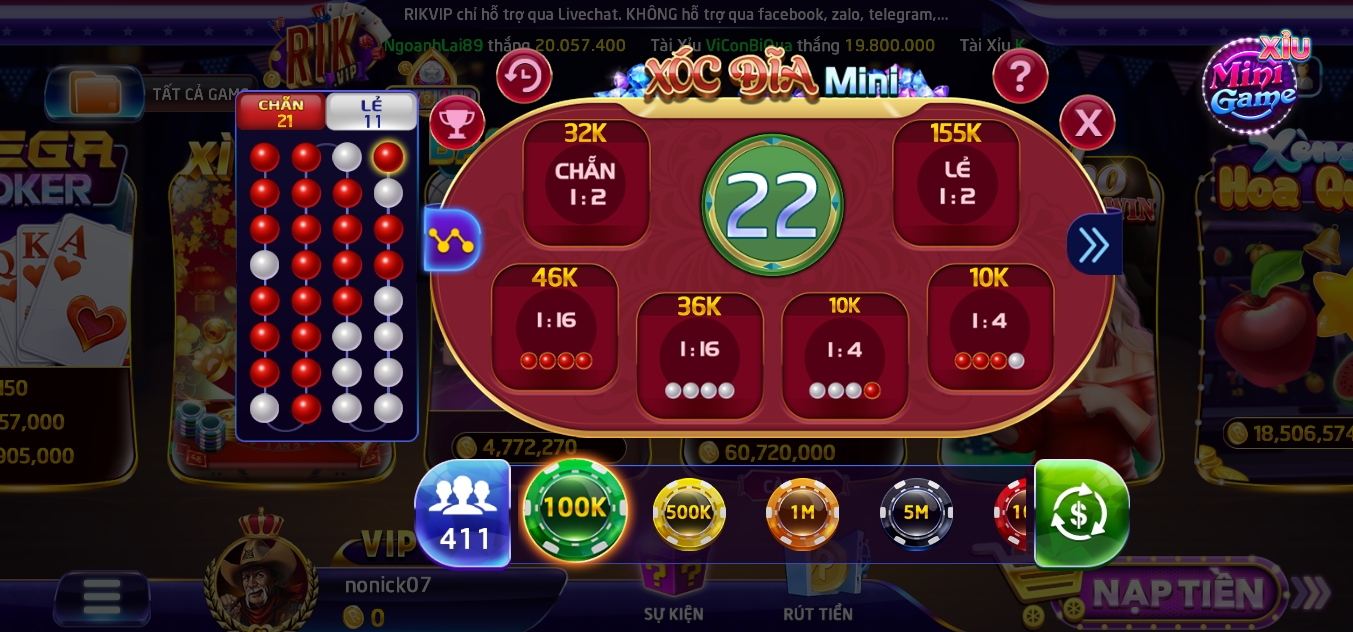 Tải Rikvip cược mini Xóc đĩa có gì nổi bật?